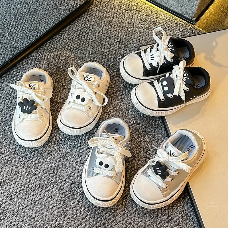 

Черные универсальные парусиновые туфли на толстой подошве, обувь с большой головкой, повседневная детская обувь, подарок