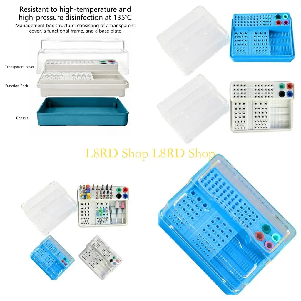 L8RD Compact Easy View Dental Storage Case Container Cleaning Bodies Implants Holder