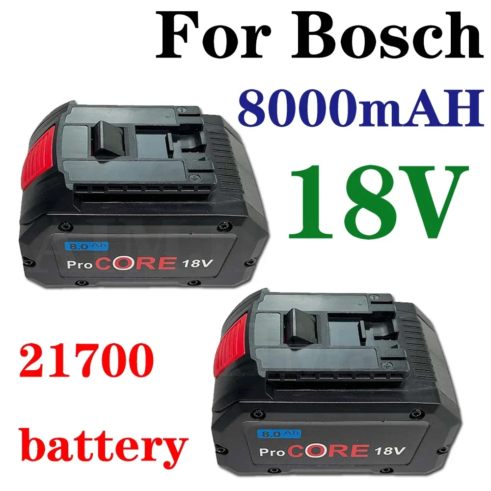 

21700 Model Power Tool Battery ProCORE 18V Li-ion 8AH Professional Battery Replacement for BOSCH BAT609 BAT618 with BMS