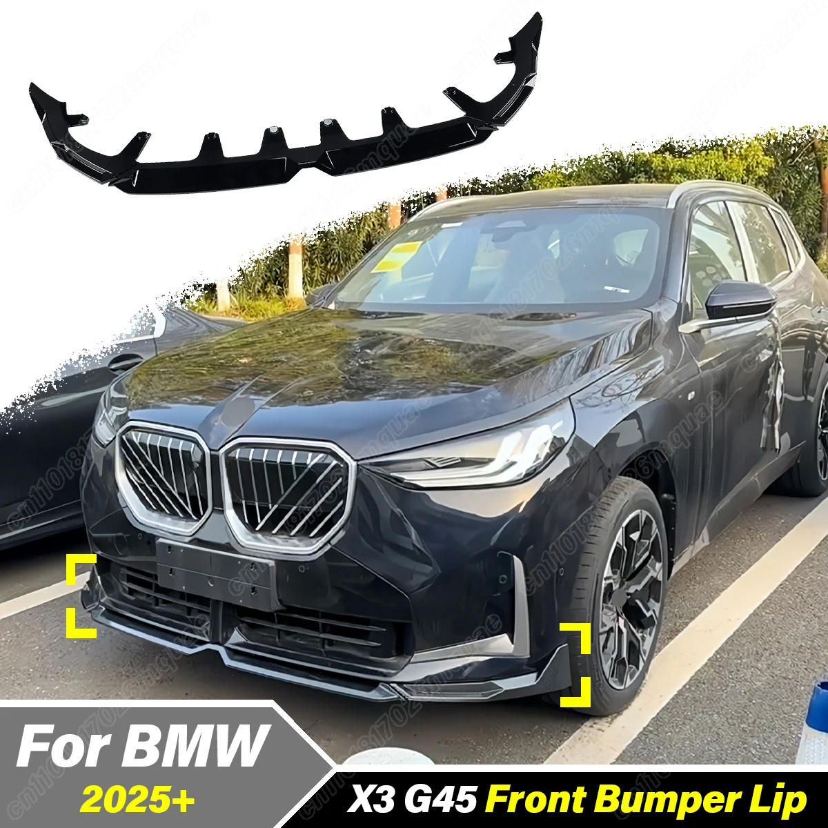 

For BMW X3 G45 2025 2026 Automobile Front Bumper Splitter Lower Lip Front Bumper Spoiler Board External Decoration Accessories