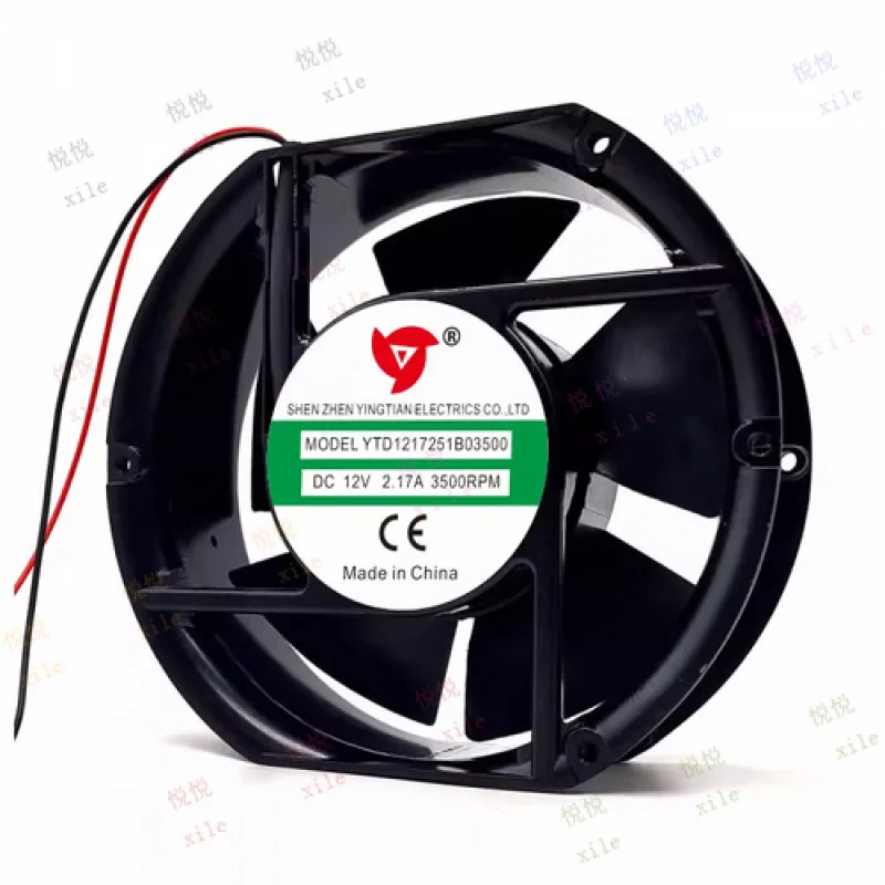 

L L L 1 шт. YTD1217251B03500 DC12V 2,17A 17 см 2-проводной охлаждающий вентилятор