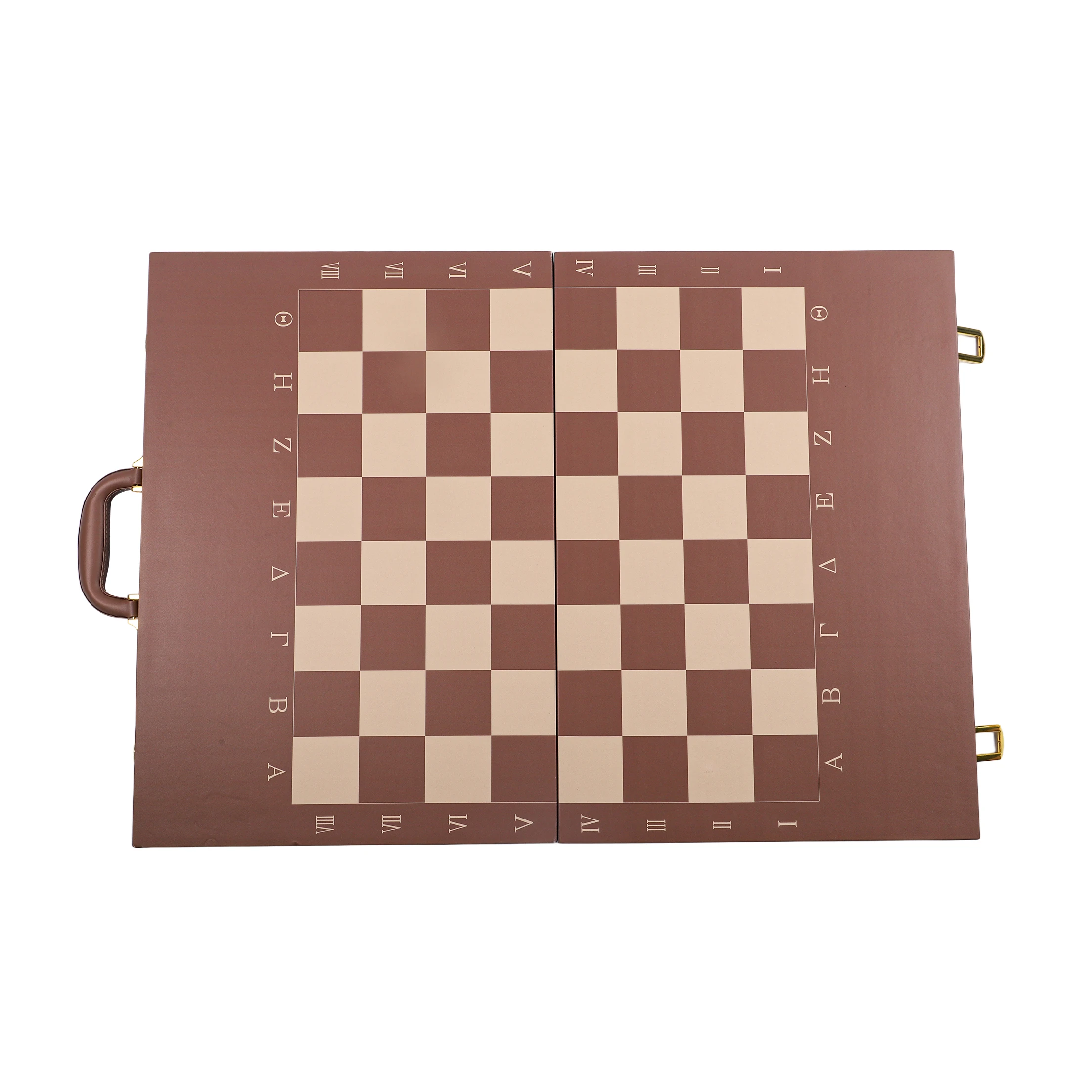 Luxury Wooden Chessboard Handmade  PU Leather 3 in 1 Chess Board Backgammon Set Board Chess Set