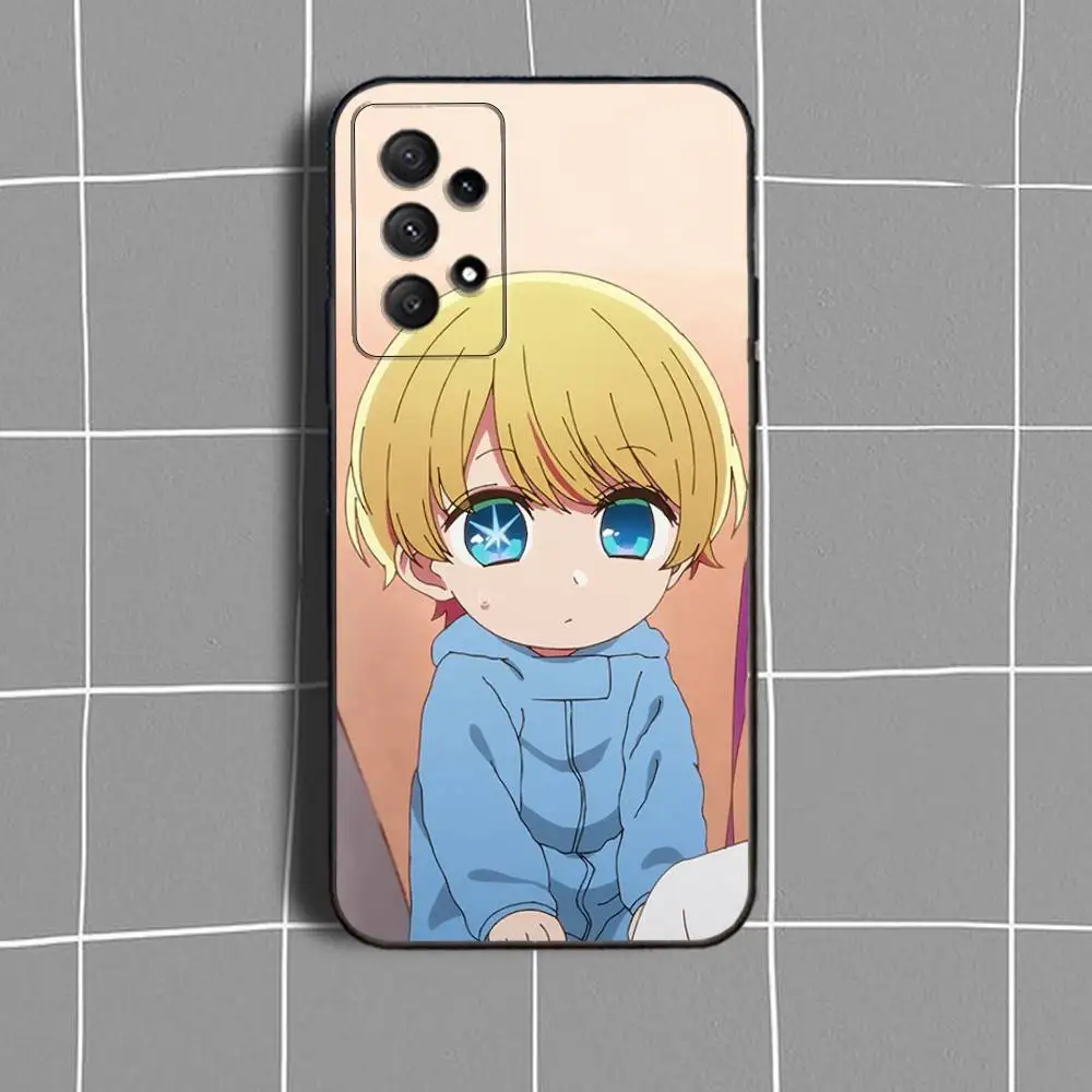 Oshi N-No Ko A-AquaS Capa de telefone para Samsung Galaxy A73,31,32,72,41,53,52,71,22,5G,Note,J7,8,9 Capa preta macia