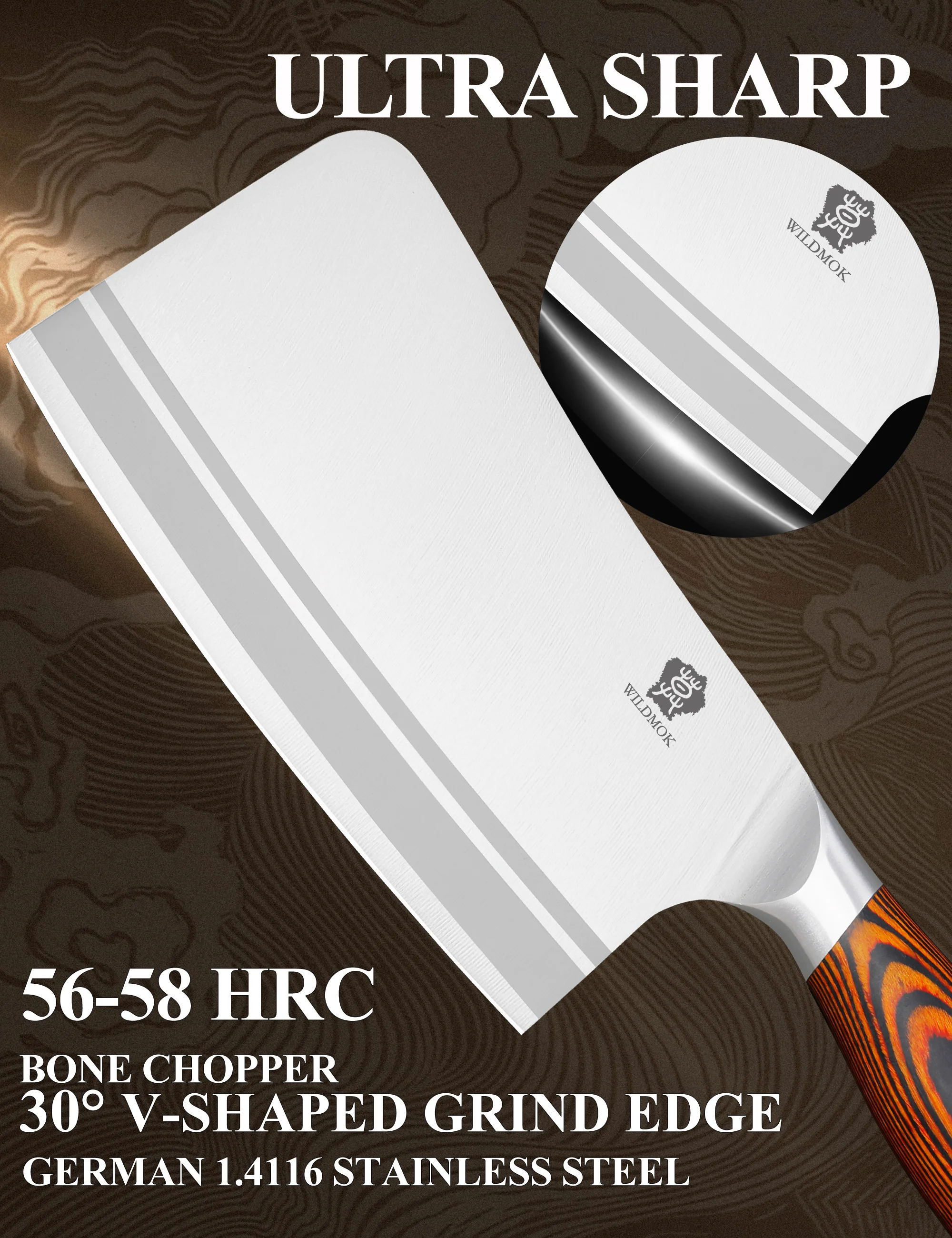 WILDMOK Heavy Duty High Quality German Stainless Steel 7