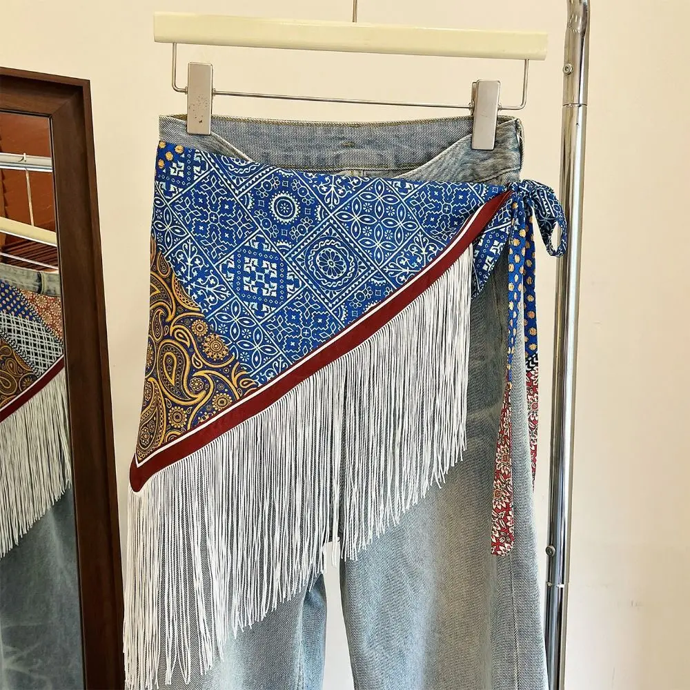 New Tassels Fringe Waist Belt Exquisite Ethnic Triangle Waistband Embroidery Retro Corset Belt Dress Jeans Decor