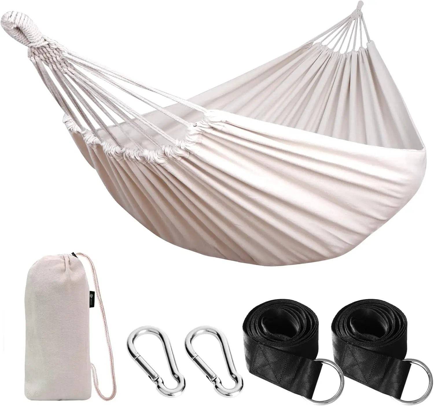 

Cotton Hammo Portable Camping Hammocks For Hanging Sturdy Garden Comfortable Fabric Hammo With Tree Straps Up To 660Lbs With