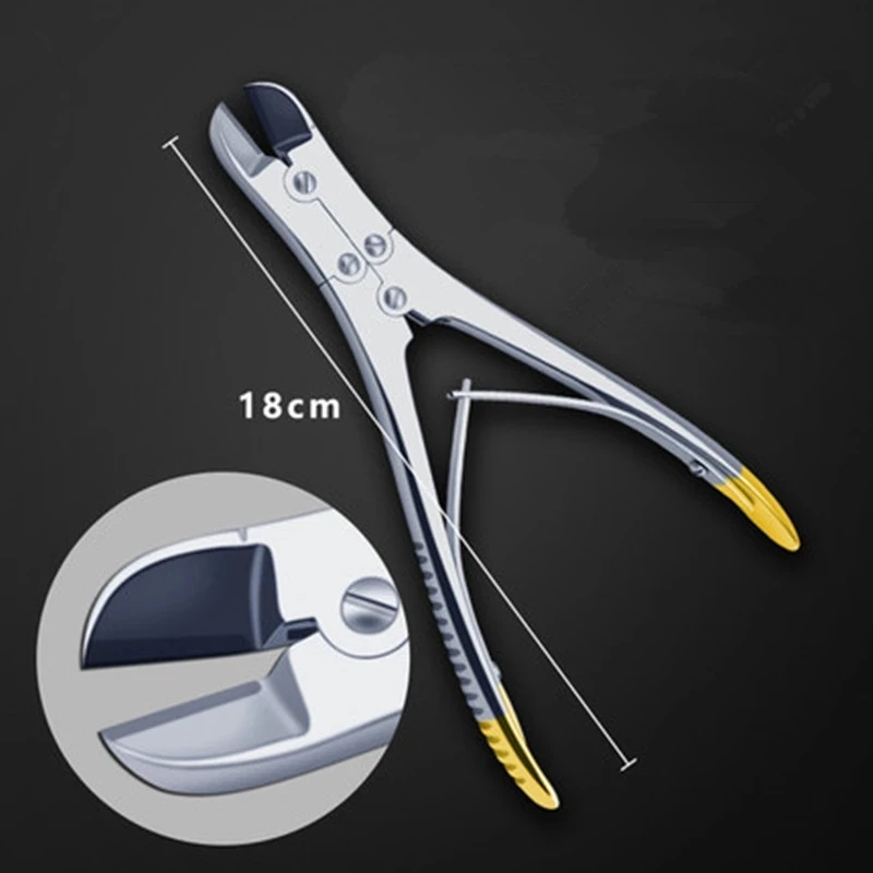 Plate pin cutting plier tc gold implant cutter side and end cutting veterinary orthopedic instruments