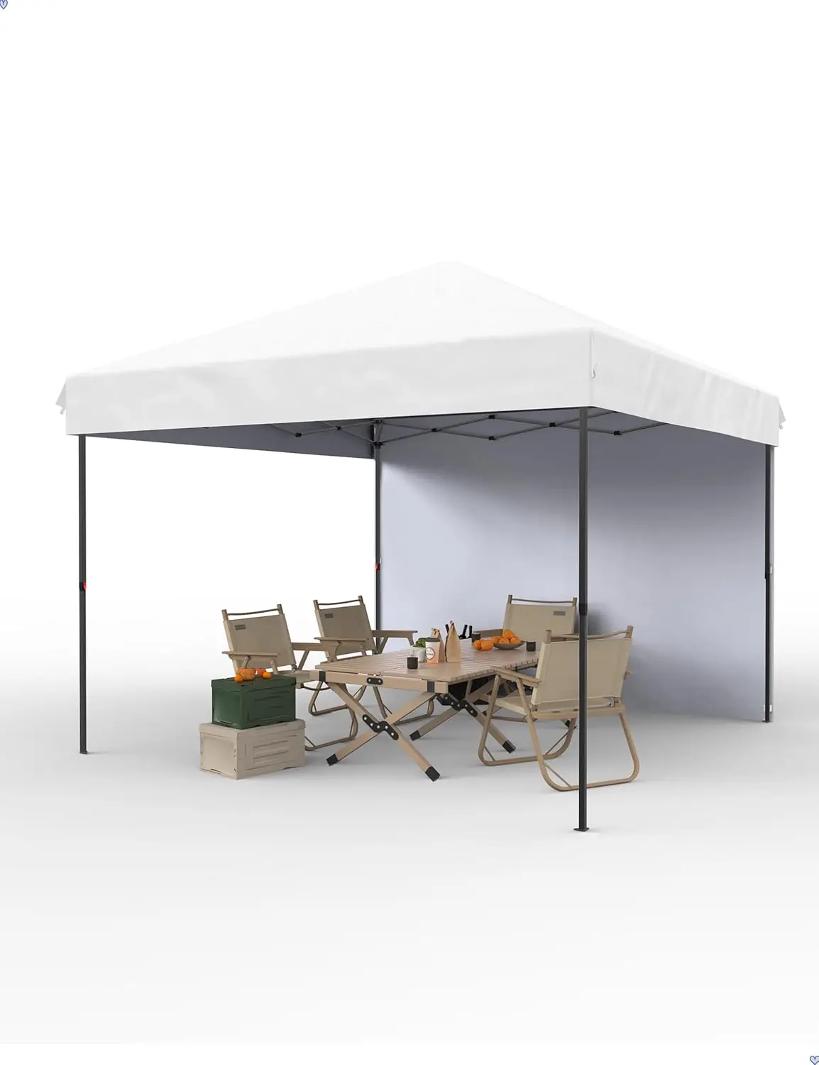 

10'x10' Pop up Canopy Tent with 210 D Oxford Fabric, Portable Instant Commercial Canopy Including 1Pcs Sidewalls 4 Stakes 4 R