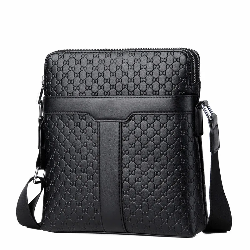 Imagem -04 - Bolsas Crossbody de Couro para Homens Bolsas de Ombro Casual Cross Body Bags Moda Homem