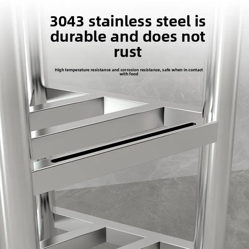 Stainless Steel Cutting Board Stand with Guard Plate Thicken Chopping Rack Triangle Storage Shelf Rustproof Kitchen Organizer