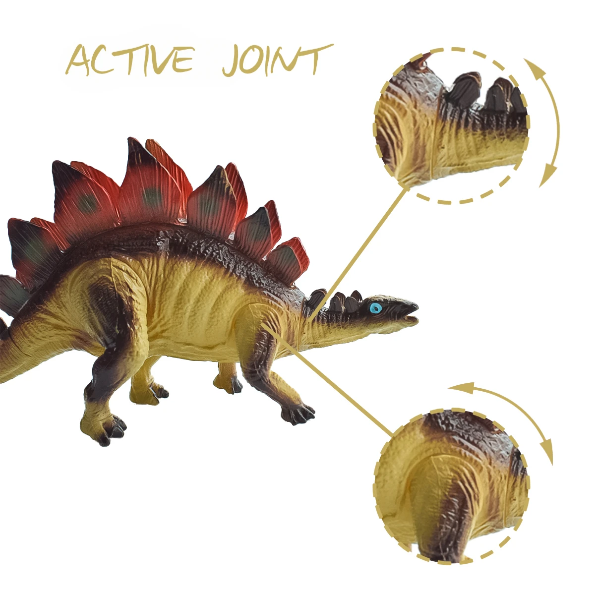 A Movable Articulated Model of a Stegosaurus | Dinosaur Lovers | Decorative Ornaments | Teaching Toys | Birthday Party Summer Gift | Halloween Christmas Hanukkah Gifts