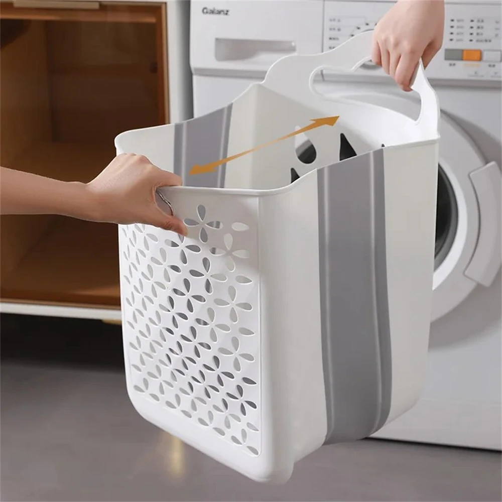 Folding Bathroom Dirty Clothes Basket Wall-mounted Storage Basket Household Dormitory Bathroom Portable Dirty Clothes Basket