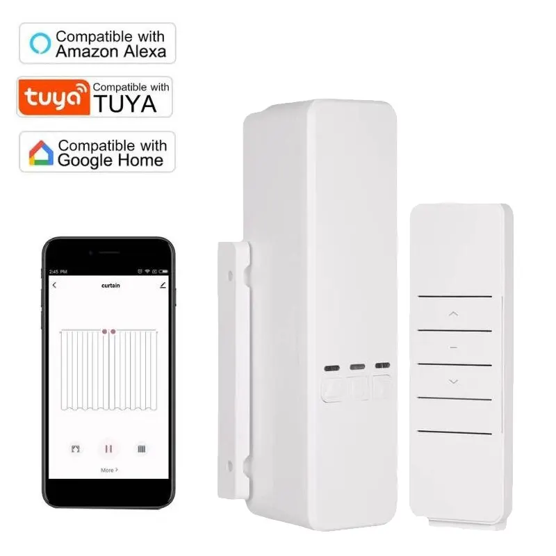 Tuya WiFi Motor pintar rantai listrik Roller Blinds Shade Shutter Drive Kit jarak jauh RF aplikasi kehidupan pintar Alexa Google Voice astant