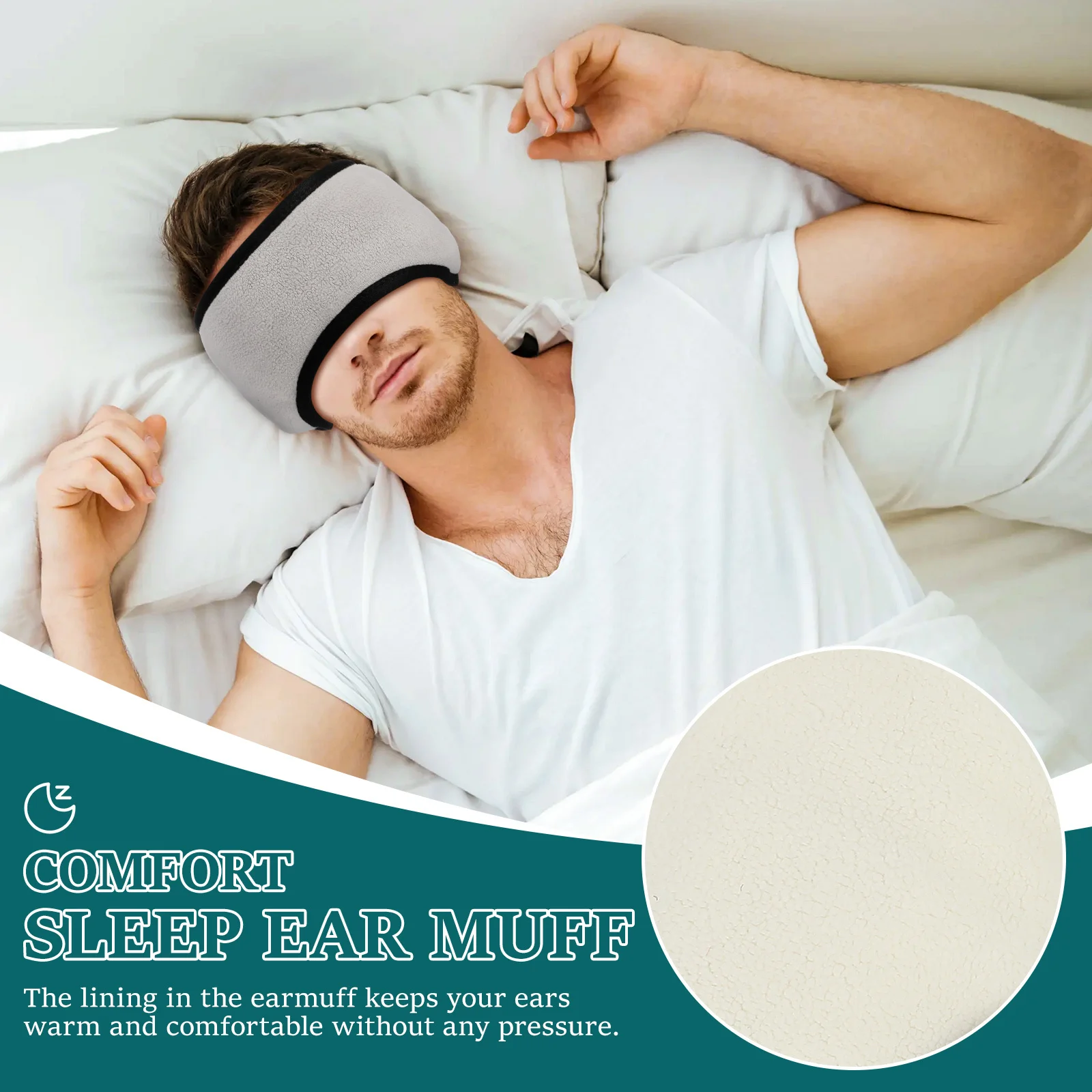 Sleeping Earmuff Adjustable Headband Winter Ear Warmer Soft Lining Comfortable Ear Covers for Sleeping Women Men