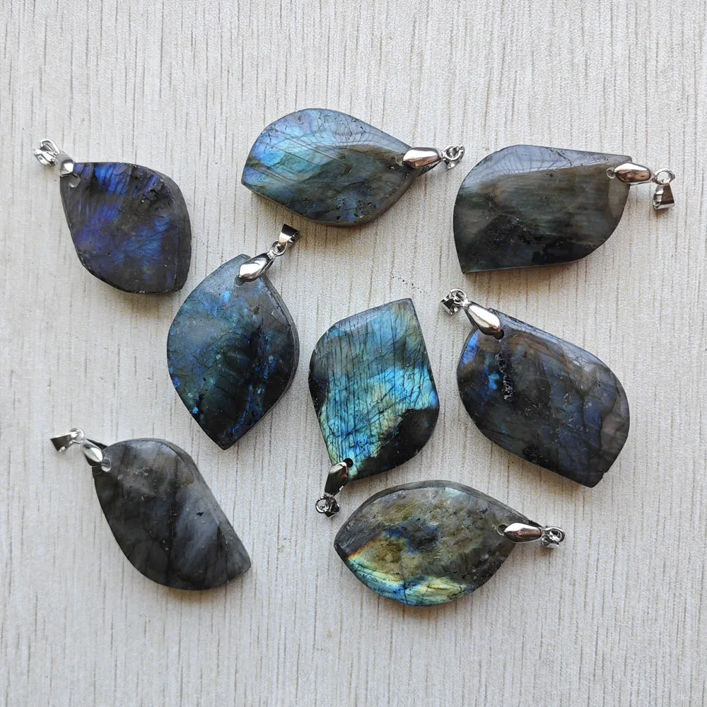 

Натуральный лабрадорит, модные подвески хорошего качества, нерегулярные подвески, изготовление ювелирных аксессуаров своими руками, 8 шт., оптовая продажа, быстрая доставка