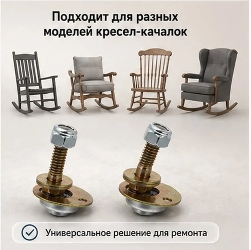 2Pcs High Performance Iron Bearings for Rocking Chair Repair Upgrade Smooth Rocking Motion Reliable Chair Hardware Bearing