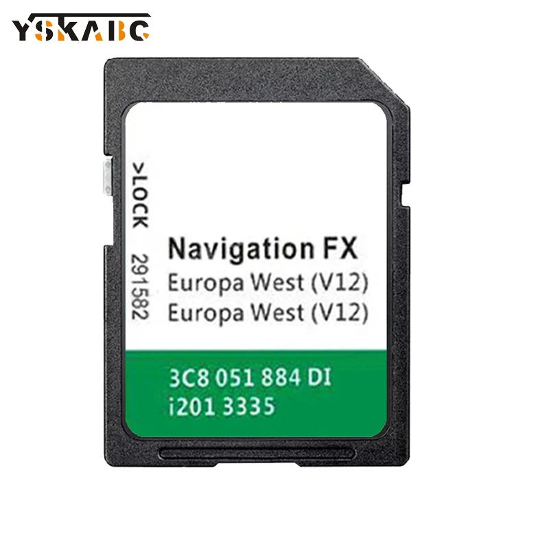 

3C8 051 884 DI for VW FX V12 West Sat Nav Navigation Map SD Card GPS Memory Europe West