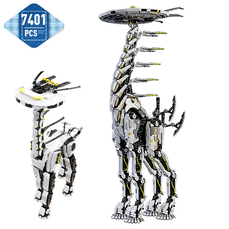 

New MOC Horizon Zero Dawned Long-necked Beast Action Figure Building Block Mechanical Monster Mech Constructor Bricks Toys Gift