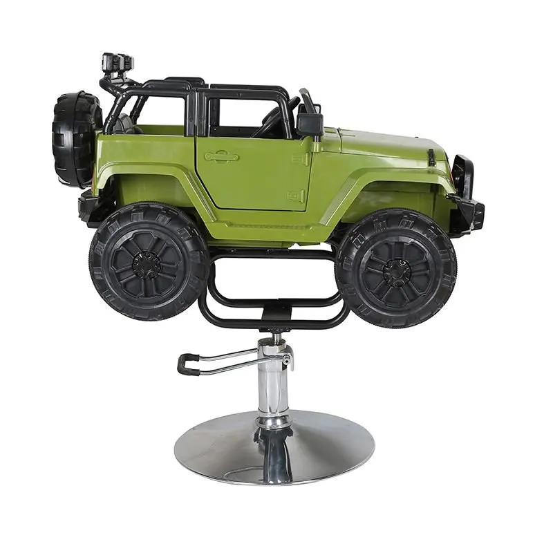 Kids Cartoon Car Barber Chair With 360 Degree Rotation And Height Adjustable Feature Metal Frame For Hair Salons & Barbershops