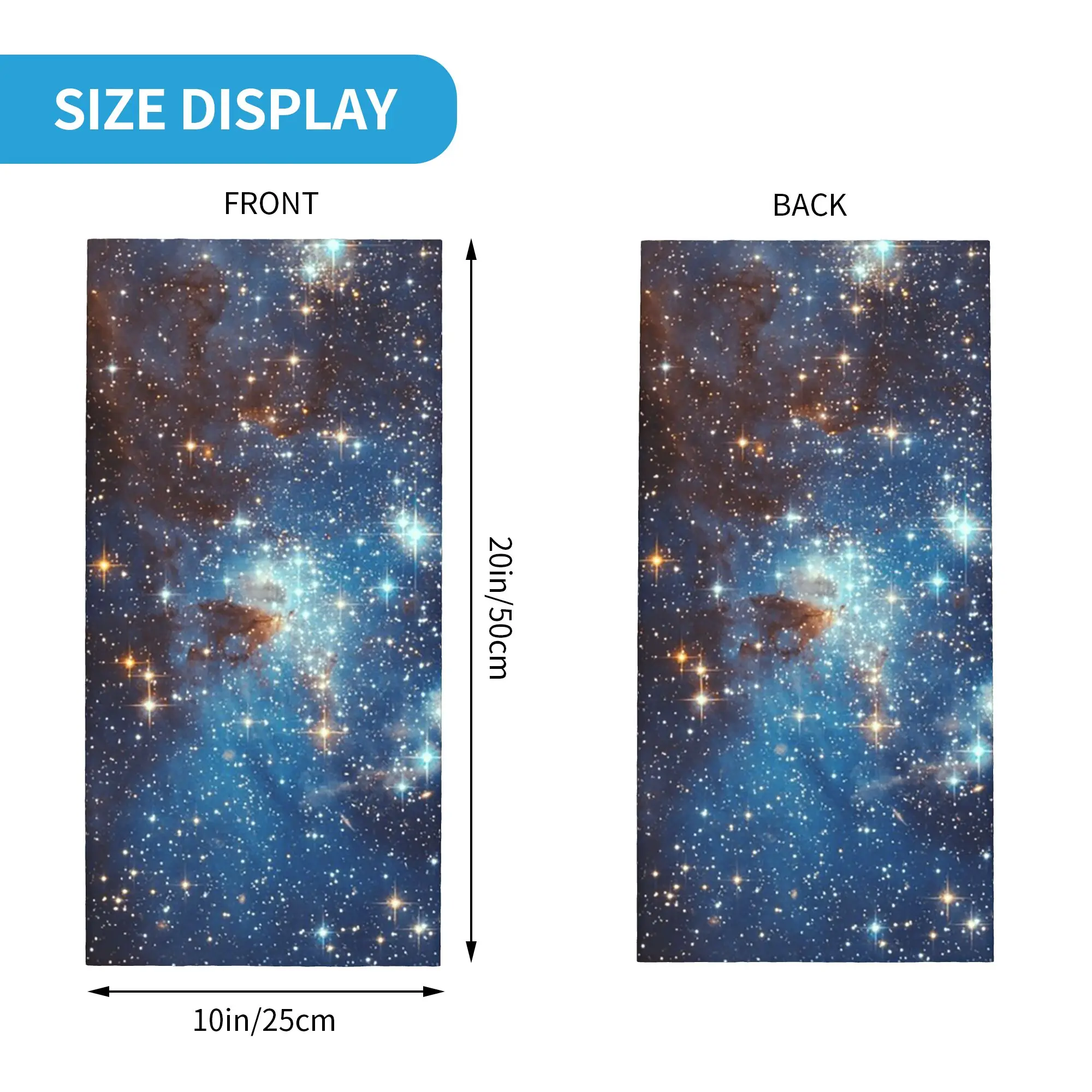 Space Galaxy Constellation Bandana Neck Gaiter Printed Wrap Scarf Headband Hiking Fishing for Men Women Adult Windproof
