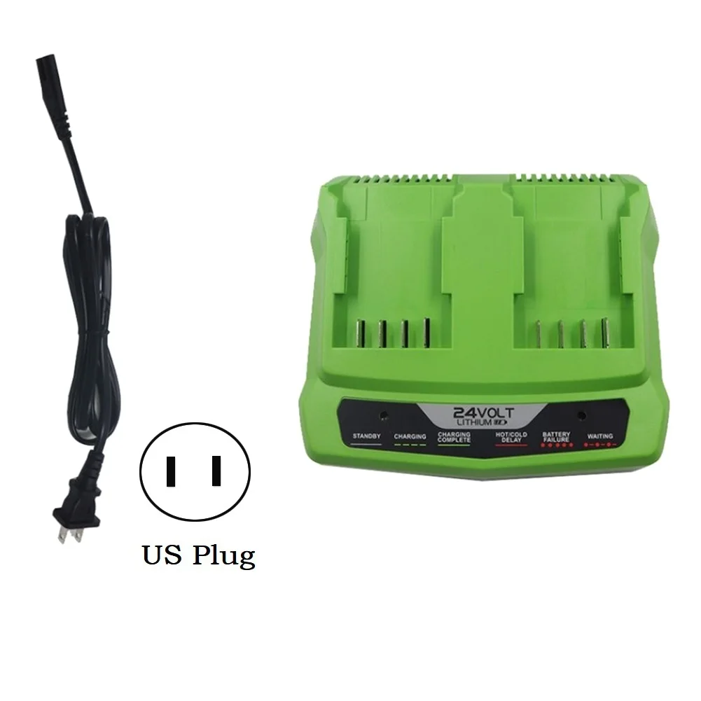 

Battery Charger For Greenworks 24V 100-240V50-60Hz 24V MAX 25.8V-DC 2A Lithium-ion Charger Ergonomically Comfortable