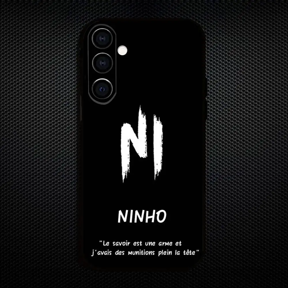 حافظة هاتف Rap N-Ninho NI لهاتف سامسونج جالاكسي A73، A72، A71، A70، A53، A52، A51، غطاء أسود ناعم آخر