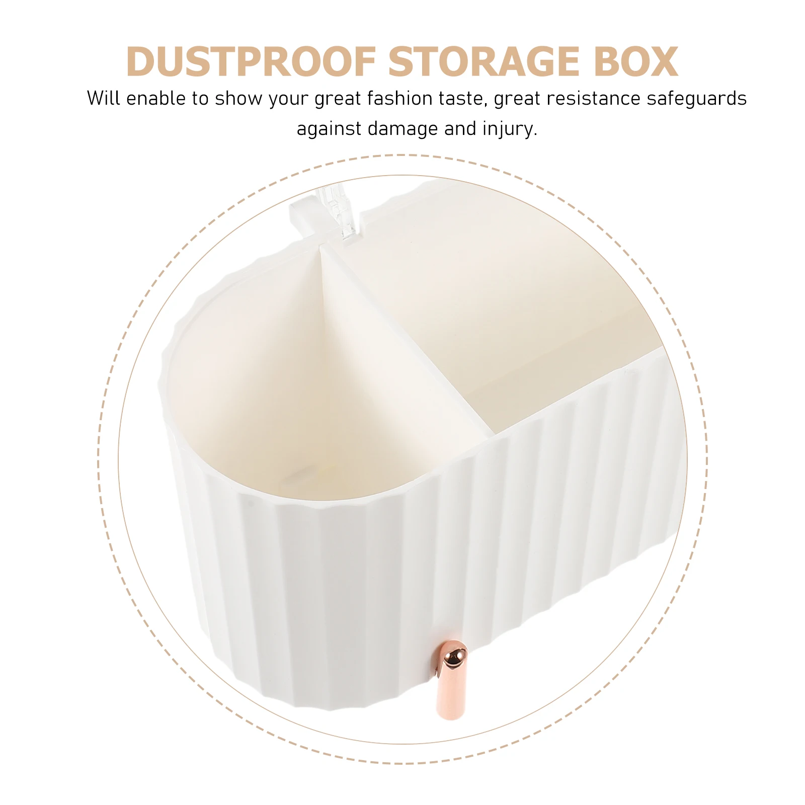 

Four Grid Storage Box PP Cotton Pad Container 4 Slots Desk ganizer Easy Clean Water Resistant Hair Accessories