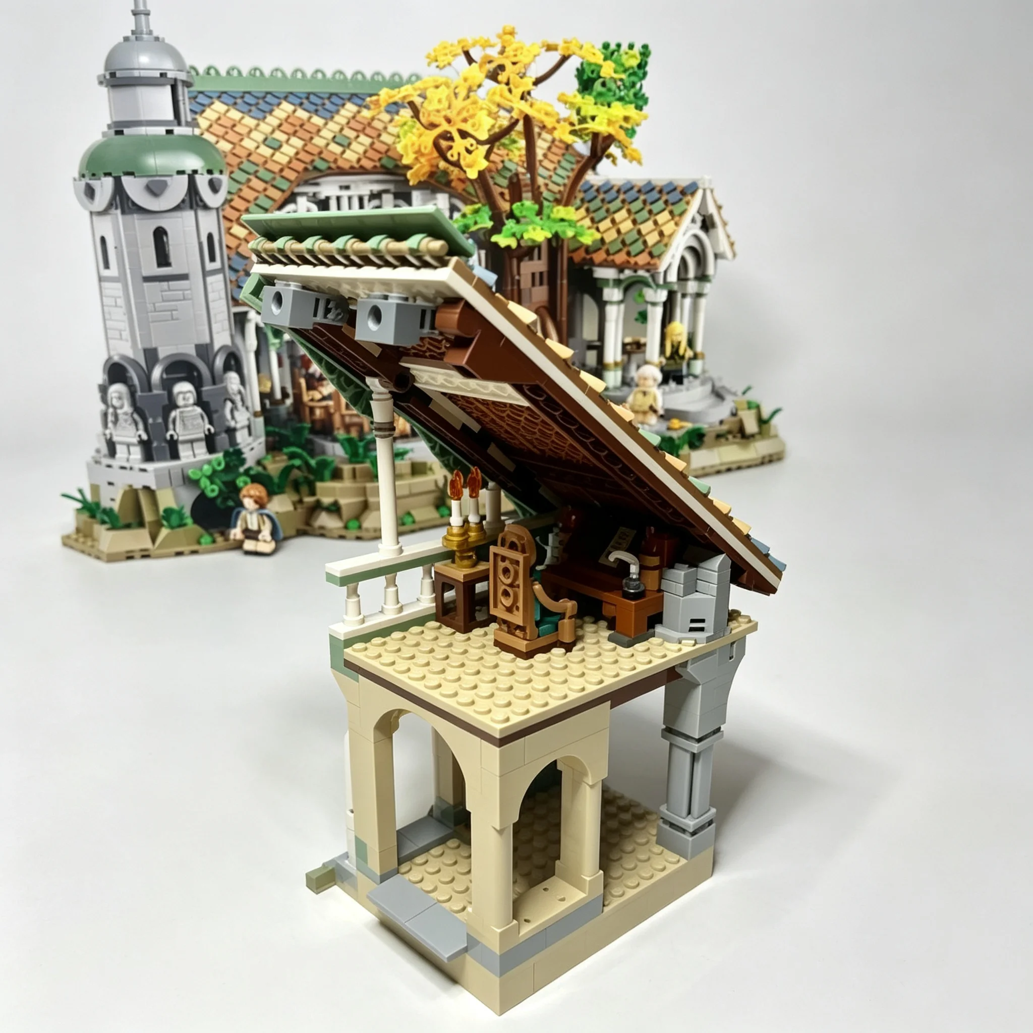 559pcs MOC Rivendell Extension The Hobbit Lord The Rings The Rings Model Building Blocks Christmas Gift Craft Assemble DIY Idea