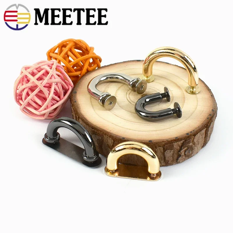 5/10/20Pcs 9-20mm Metal D Ring Buckle Arch Bridge Buckles Strap Connector Clasps Handbag Decor Hook DIY Hardware Accessories