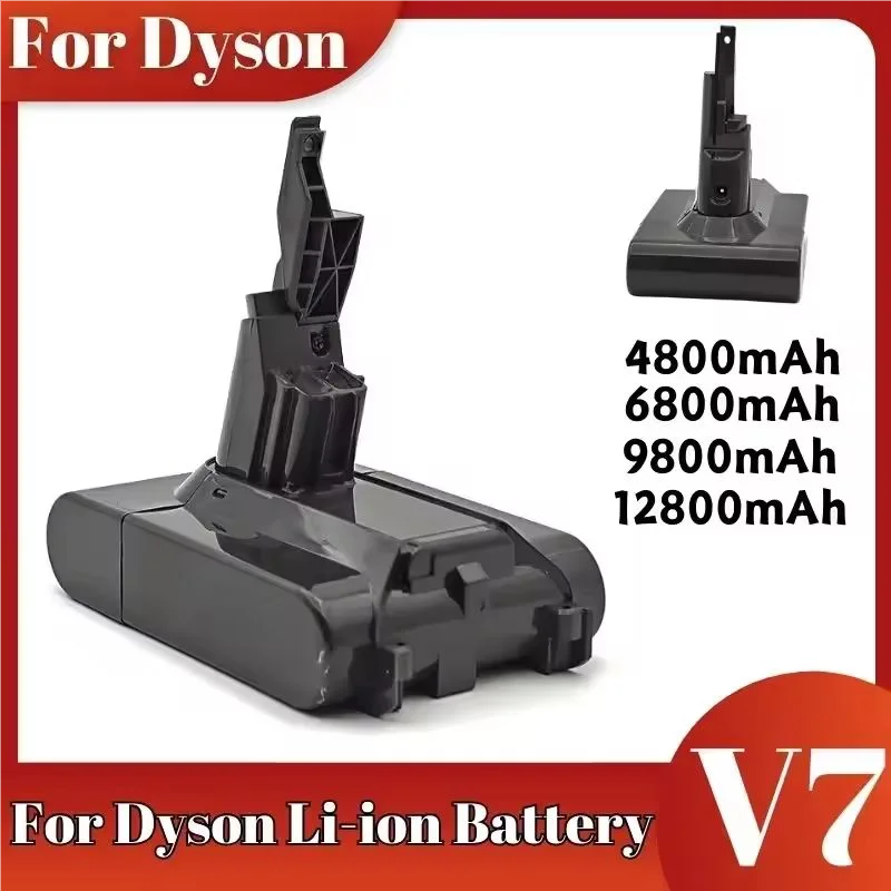 

V7 Battery Replacement for Dyson Motorhead Pro Trigger V7 Animal Car+Boat Fluffy SV11 Battery 128000mAh 21.6V Lithium
