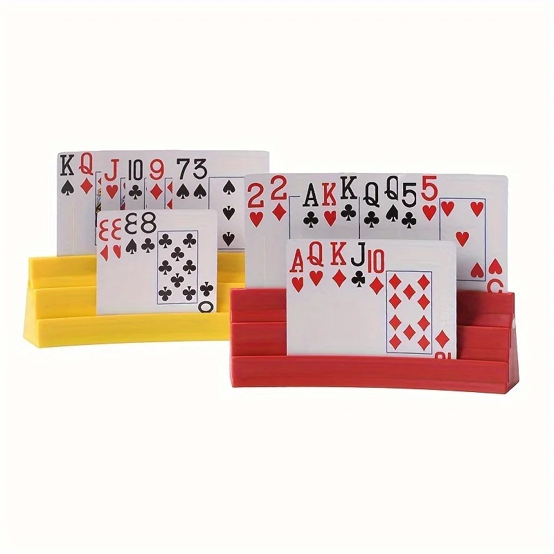 Bild 7: Magnetischer Spielkartenhalter mit 3 Fächern, Freistehender Kartenständer für Poker & Kartenspiele
