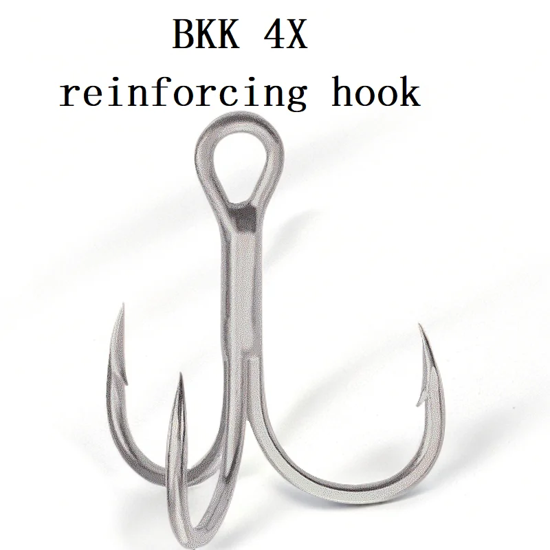 

Rust-Proof BKK Treble Hook, Fishhook, Trident Hook, Fishing Lure, New, 4X Strengthen, 10Pcs Bag