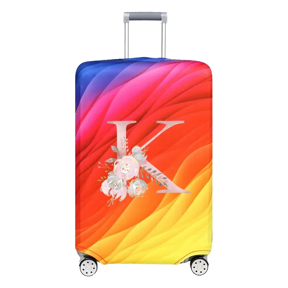 Luggage Compartment Protective Cover Wear Resistant Elastic Fabric Pink Flower Series Dust Cover Durable Travel Case Cov