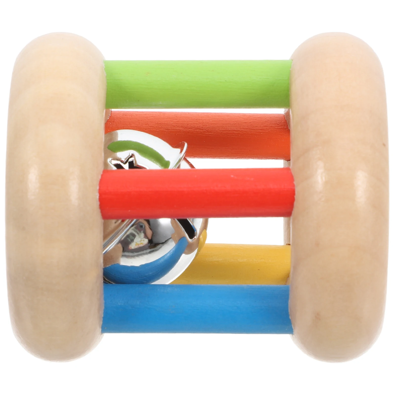 

Wooden Colored Bells Kids Shaking Music Instrumental Educational Plaything Toddler Grab Training Puzzle