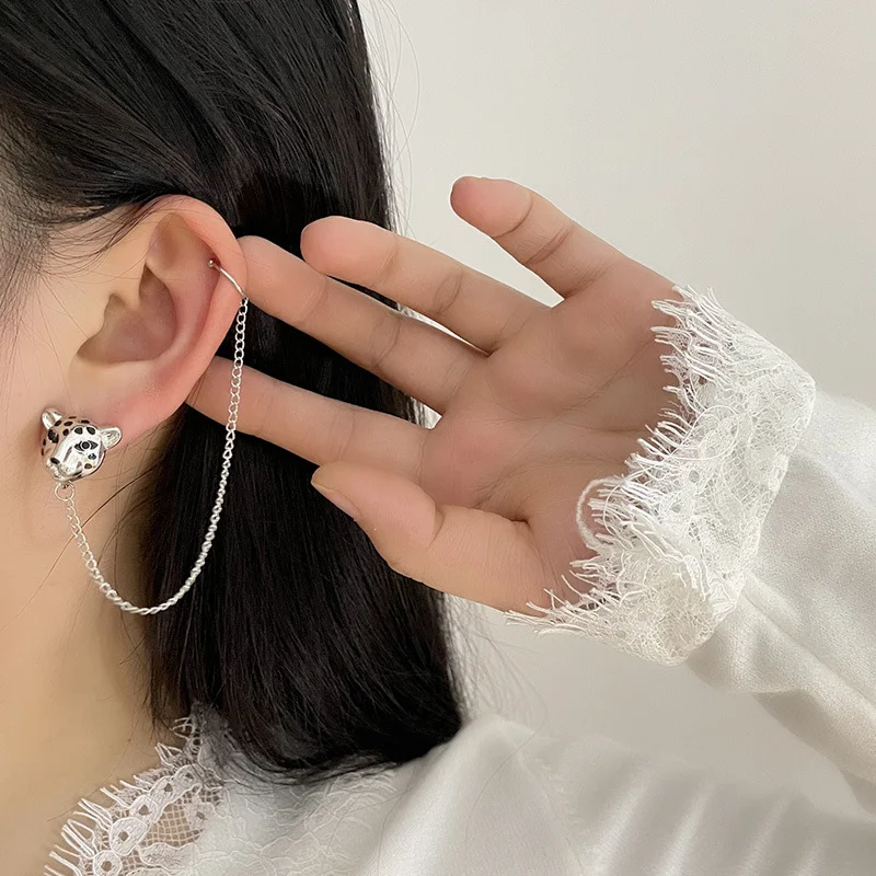 Boucles d'oreilles tête de léopard pour femmes, bijoux de mode, savoir chaud, conception