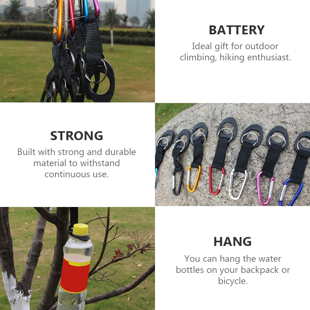 

3pcs Buckle Durable Outdoor Carabiner Travel Hooks Travel Water Bottle Hooks Backpack Holder Plastic Bottle Accessories