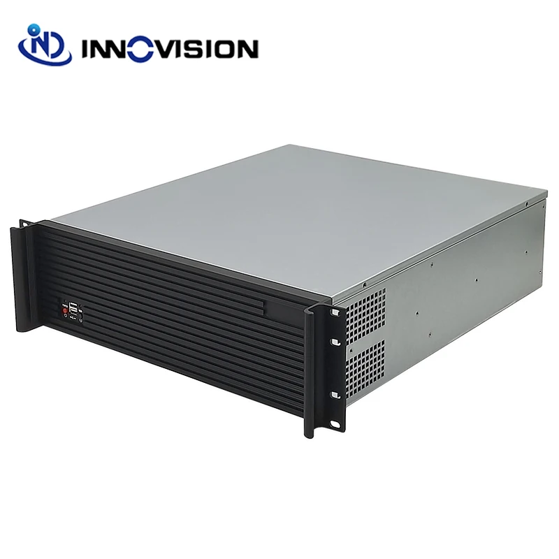 Upscale Design Industrial computer case RC3500L with Aluminum Front-panel 3U rack mount chassis 500MM Depth Server Case