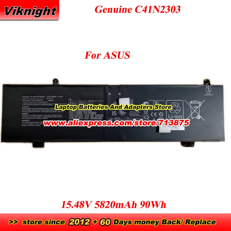 

Genuine C41N2303 Battery for ASUS ROG Zephyrus G16 GU605 GA605 GU605MY GU605MZ MI MU MV TUF A16 FA608WU FA608WI FX608L 16air