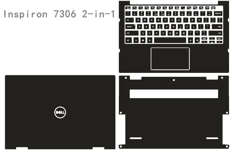 Full Body Laptop Vinyl Decal Cover Sticker Skin Protector For DELL Inspiron 7306 7390 7391 2-in-1 Latitude 7390 7389 2-in-1