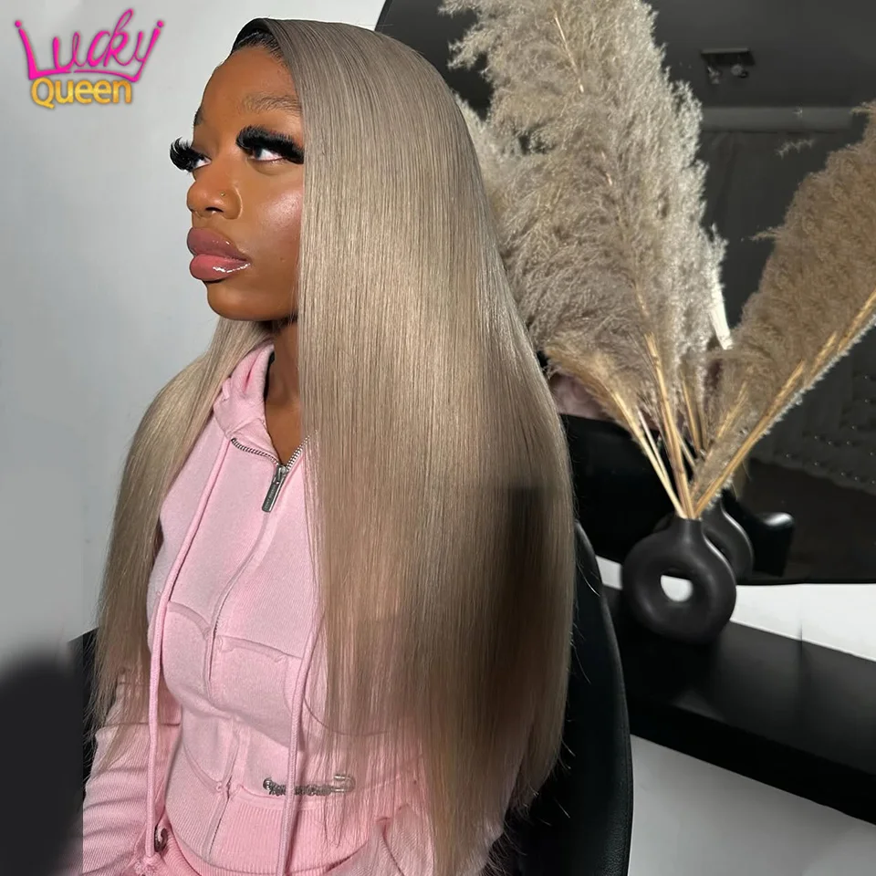 

Парик омбре 1B Root Ash Blonde, прямой, 13x6, прозрачный, 100% натуральные волосы, предварительно выщипанный, 7x5, без клея, для женщин, с кружевной передней частью, плотность 180%