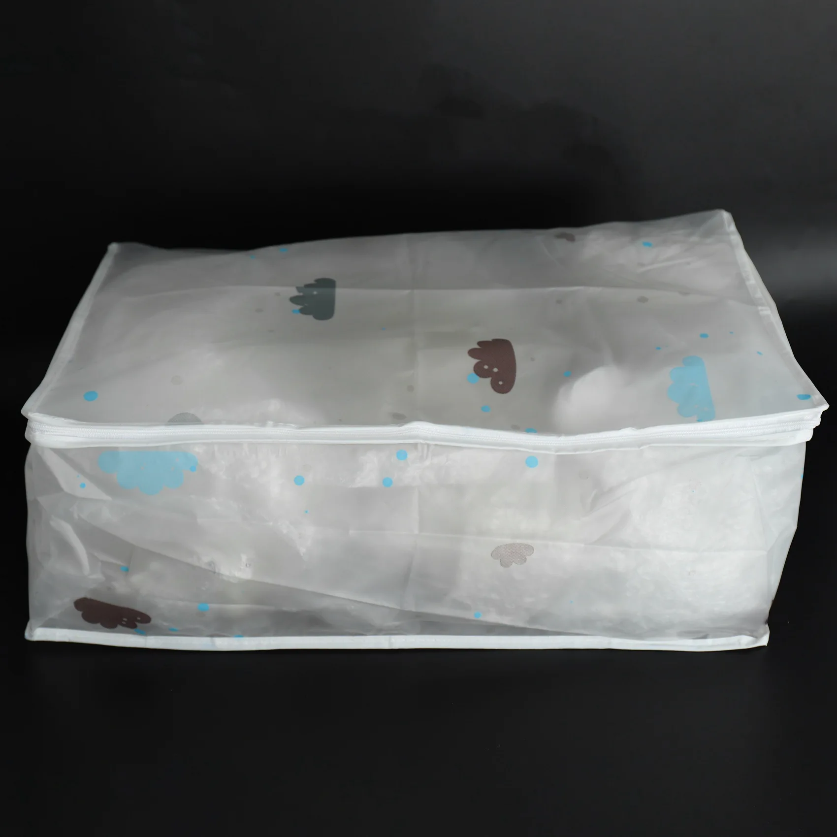 

A50U 4Pcs Foldable Storage Bag Clothes Blanket Quilt Closet Sweater Organizer Box Home Storage Bags Supplies White