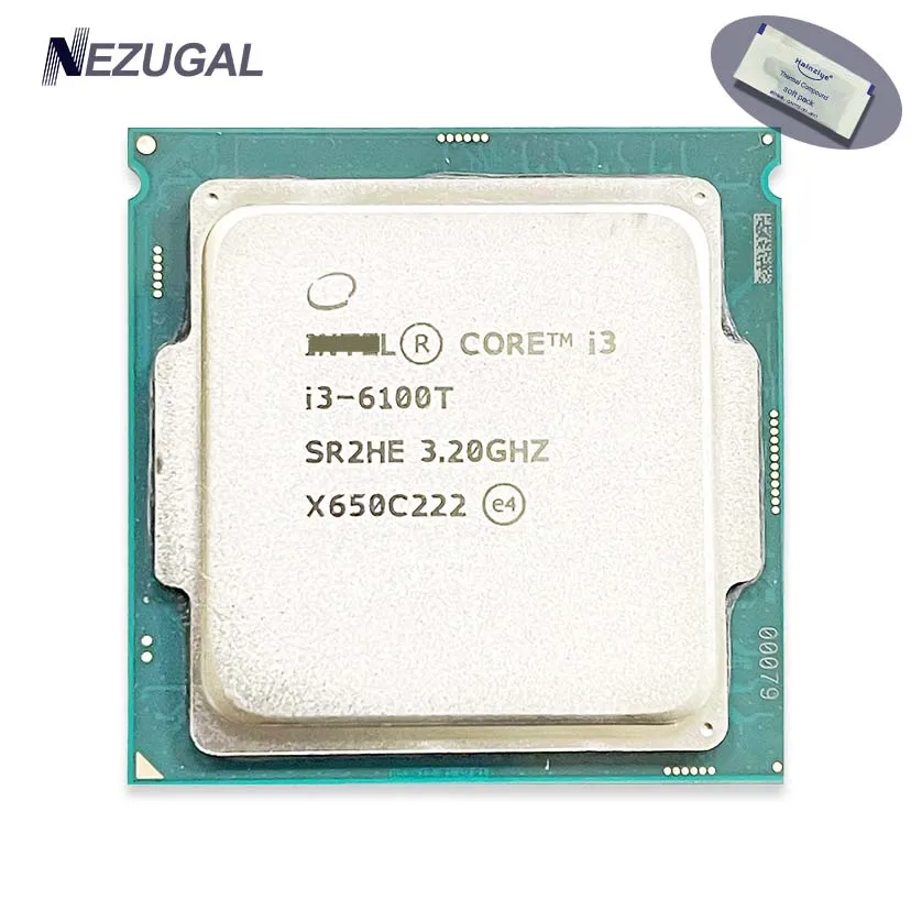 i3-6100T i3 6100T 3.2 GHz Dual-Core Quad-Thread CPU Processor 3M 35W LGA 1151