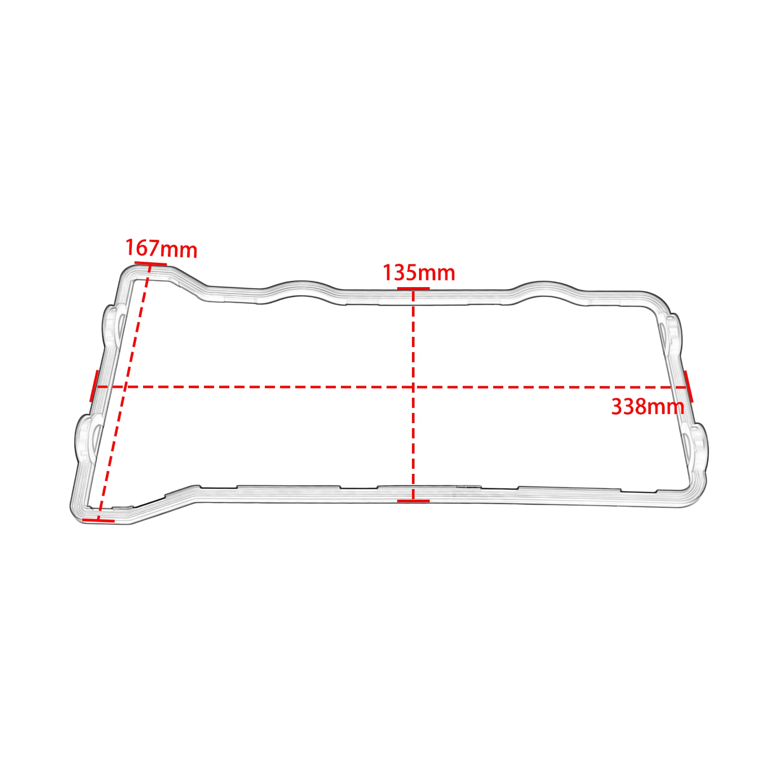 Motorcycle Cylinder Head Cover Gasket For Kawasaki Ninja ZX-6R 2009 2010 2011 2012 2013 2014 2015 2016-2025 11061-0375 Parts view 6