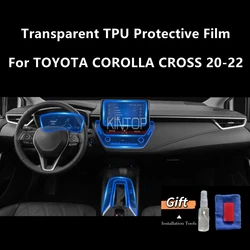 Para toyota corolla cruz 20-22 carro interior console central transparente tpu película protetora anti-scratch reparação filme acessórios