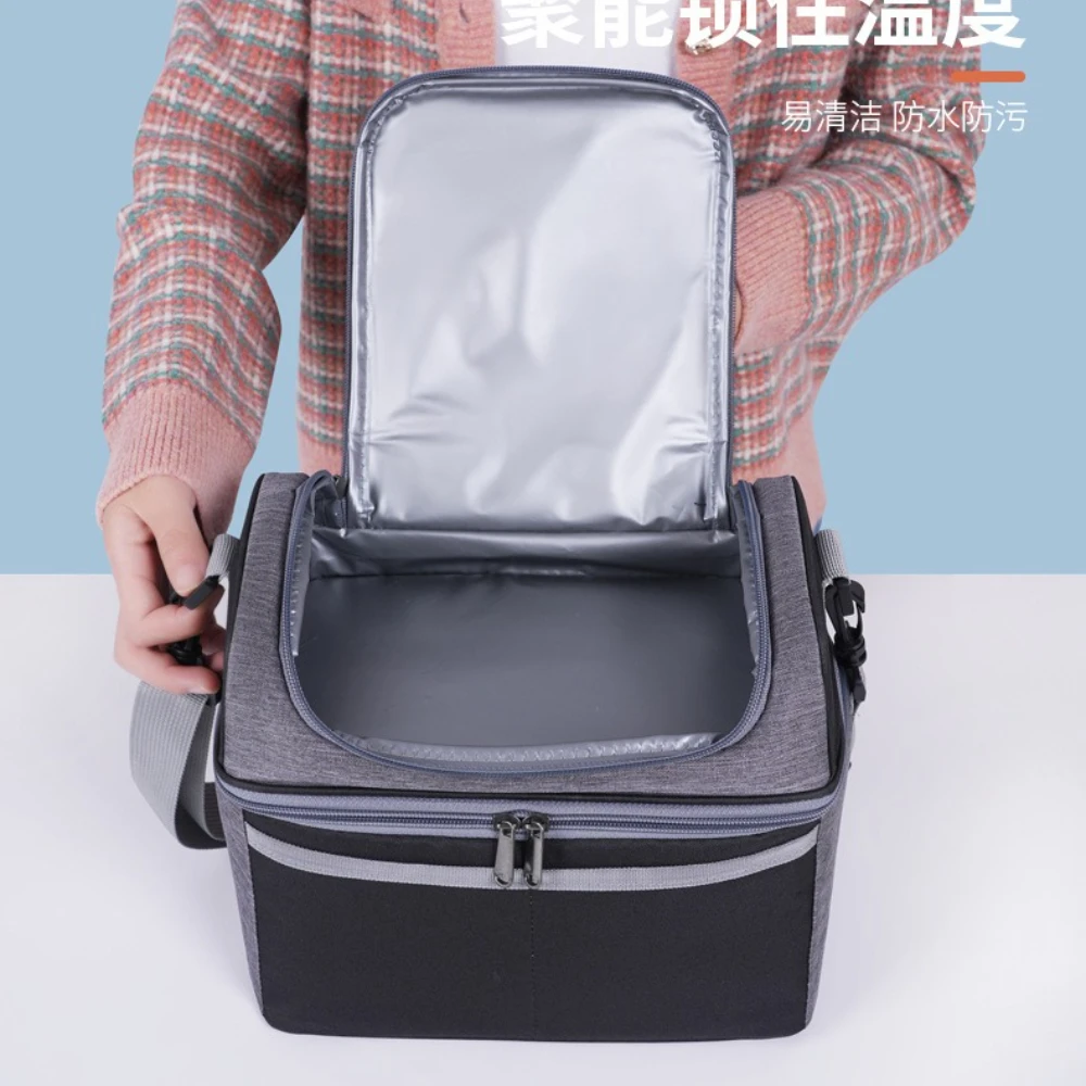 صندوق الغداء للرجال في الهواء الطلق أكياس الغداء الثقيلة العمل مانعة للتسرب معزول دائم حقيبة للحفاظ على البرودة الحرارية وجبة التخييم نزهة