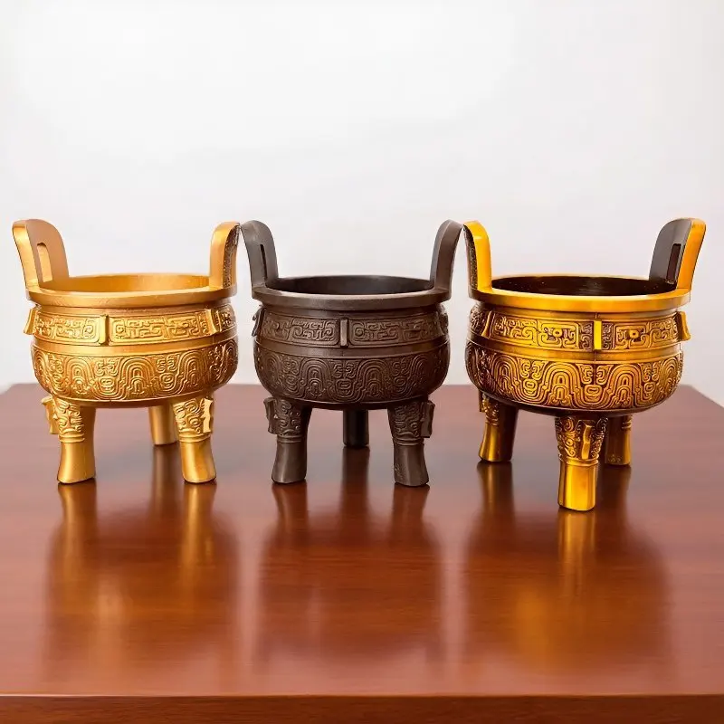 Bronze , Warring States period , decorative , round tripod cauldron, treasure cauld