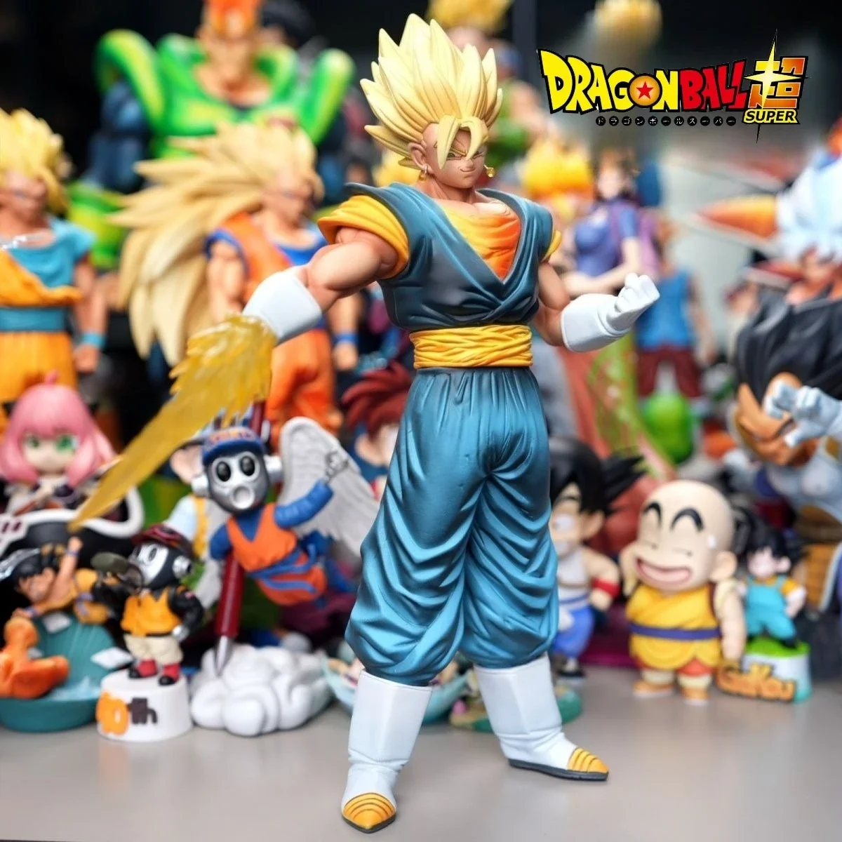 

30cm Dragon Ball Vegetto Anime Figure Super Saiyan Vegetto Lightsaber PVC Action Figure Model Statue Decoration Collection Gift