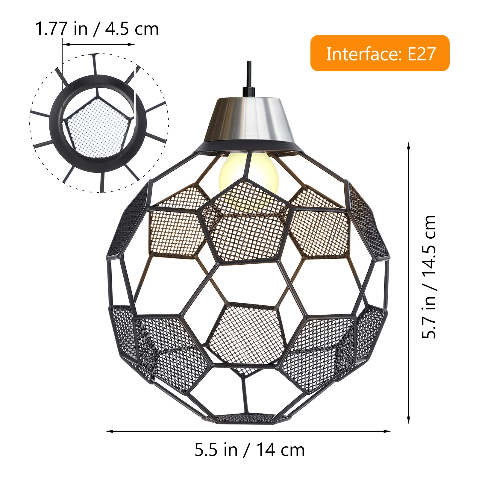 Футбольная форма, полый металлический абажур, подвесной светильник, декоративный потолочный светильник для дома, ресторана, бара