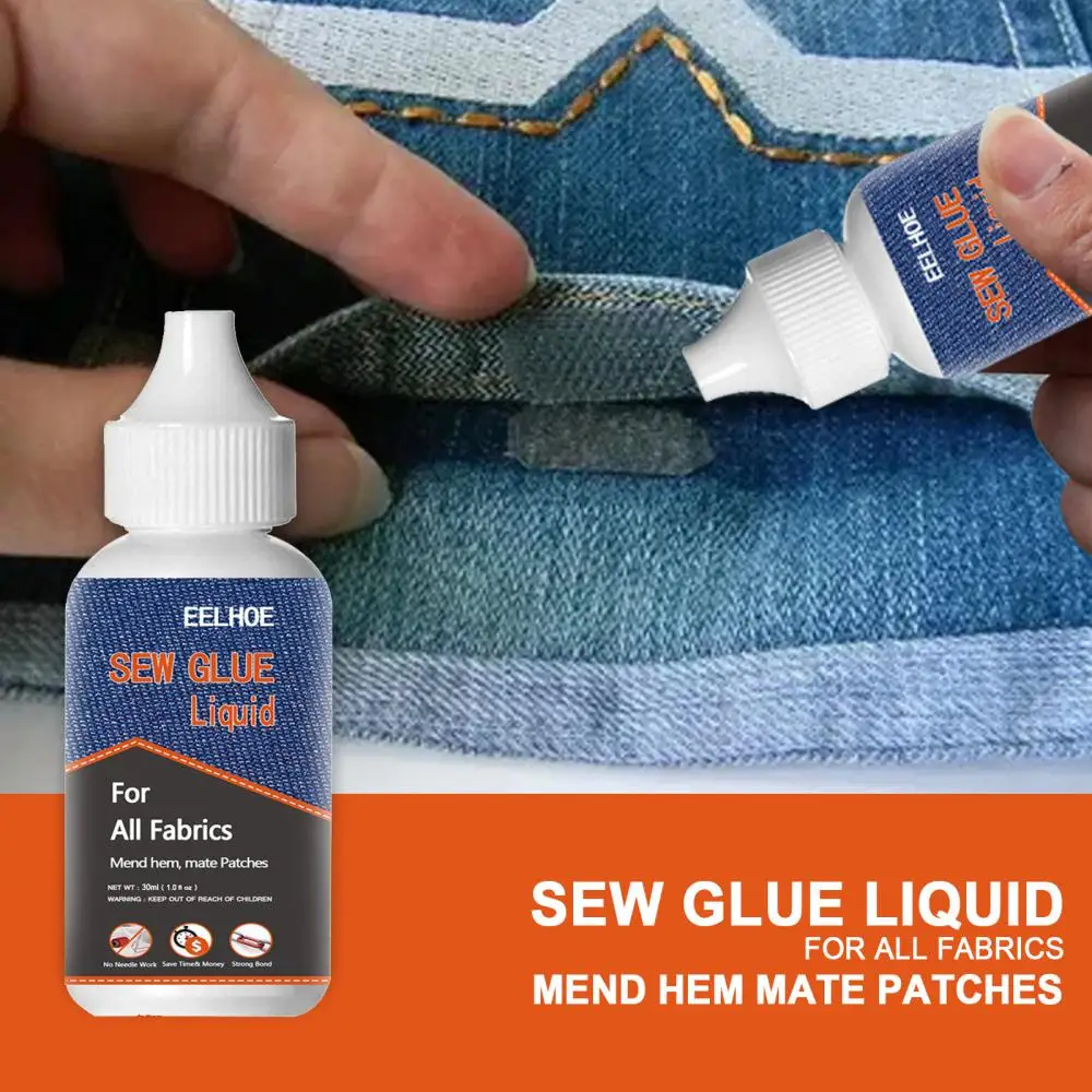 Fabric Sew Glue Liquid Sewing Ultra-stick Instant Fabric Leather Fast Drying Secure Stitch Liquid Sewing Supplies Universal Glue