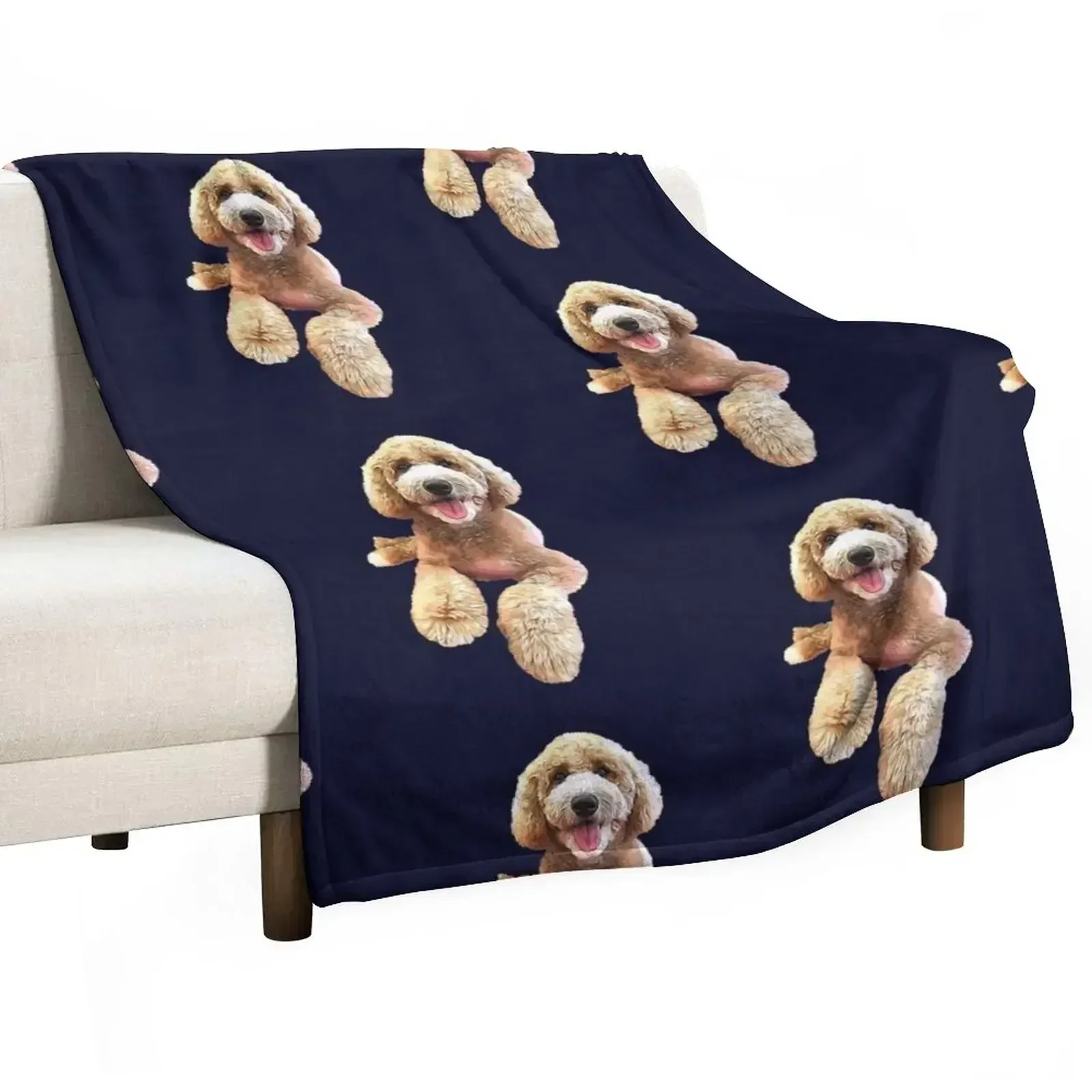 

Labradoodle Cute Cartoon Dog Throw Blanket Giant Sofa Thins Retros Blankets